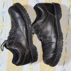 Dr. MARTENS Felton Charcoal Gray Leather Lace-Up Chunky Shoes